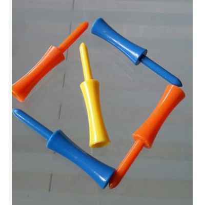 Plastic step down golf tees