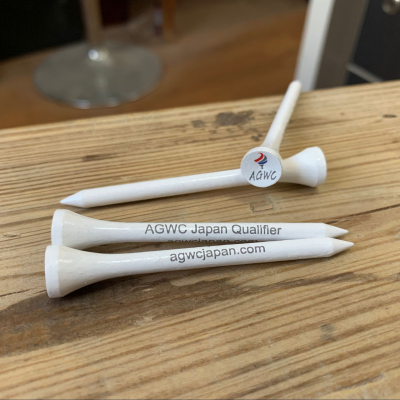 Cup logo printed bamboo golf tees